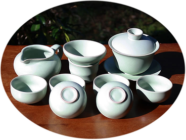 Ru Kiln 10 Pieces Gongfu Gaiwan Tea Set E