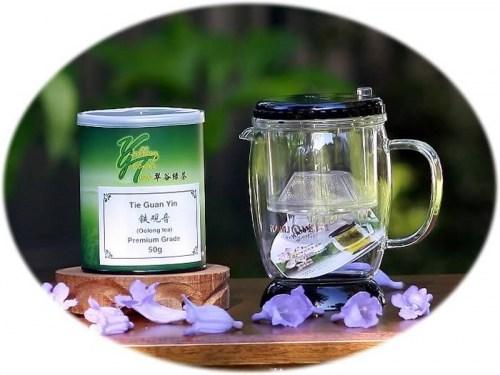 tea gift tea infuser and Tie Guan Yin